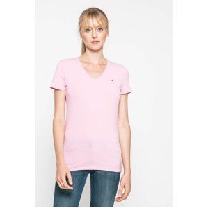 Tommy Hilfiger dámské světle růžové tričko Lizzy - L (667)